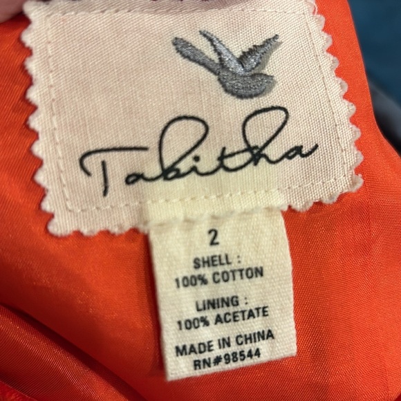 Anthropologie Tabitha color block mini dress red black sz 2 - Picture 4 of 4